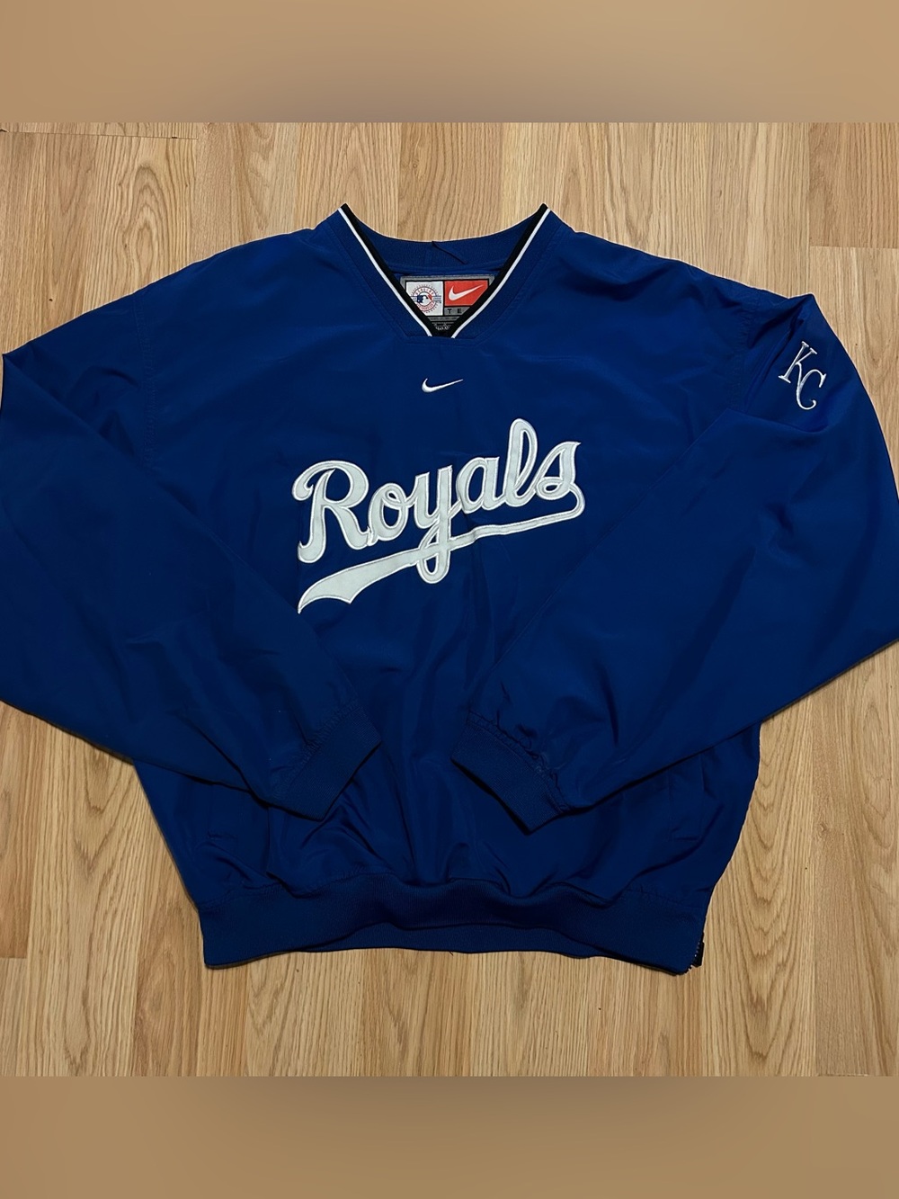Kansas City Royals Nike Center Swoosh Blue MLB Pullover Men’s Size Medium vtg